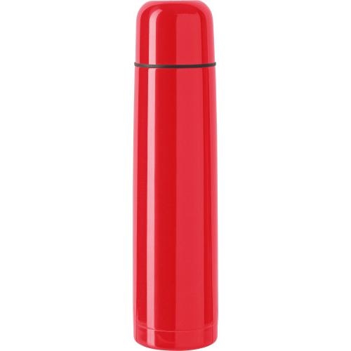 Dubbelwandige RVS thermosfles 1 liter rood