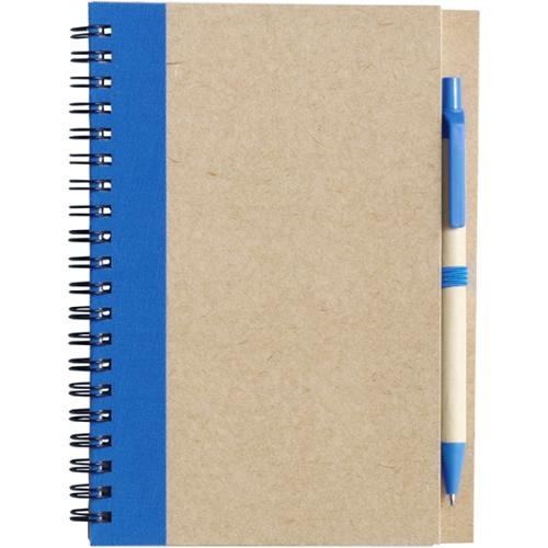 A5 gerecycled notitieboekje met pen lichtblauw