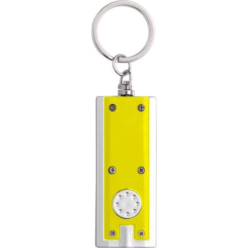 Sleutelhanger met plat LED lampje geel