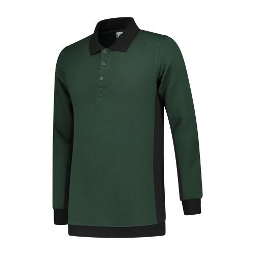 L&S Sweater Polo Workwear forest green/black,l