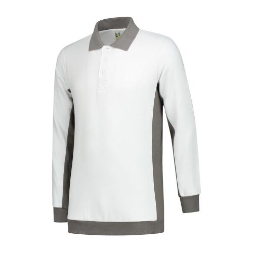 L&S Sweater Polo Workwear white/pg,l