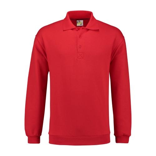 Sweatshirt Polo Collar rood,l