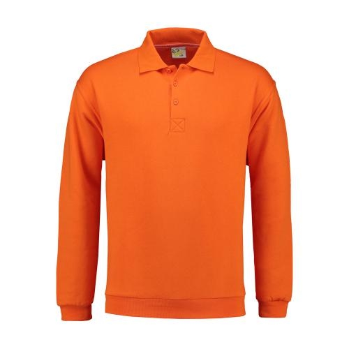 Sweatshirt Polo Collar oranje,l