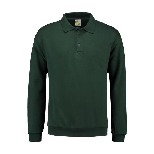 Sweatshirt Polo Collar forest green,l