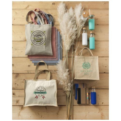 Chennai jute draagtas 16L naturel/zwart