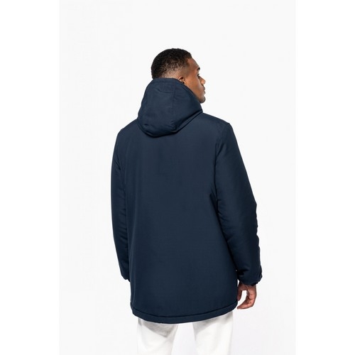 Gerecyclede parka met capuchon unisex navy,xs