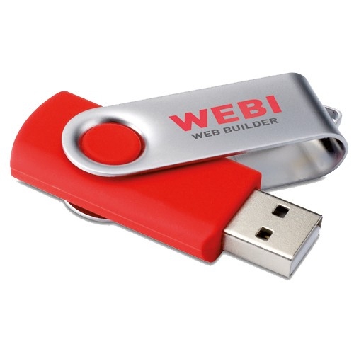 USB stick Twister rood,128mb