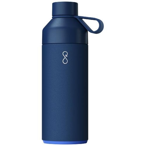 Big Ocean Bottle 1L geïsoleerde waterfles oceaan blauw