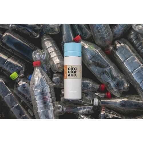 Circular&Co Reusable Bottle 600 ml waterfles grijs/blauw