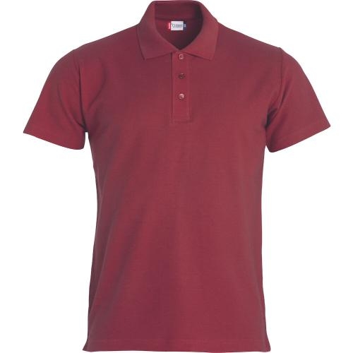 Basic heren polo bordeaux,3xl