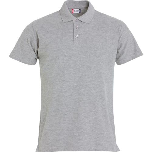 Basic heren polo grijsmelange,3xl