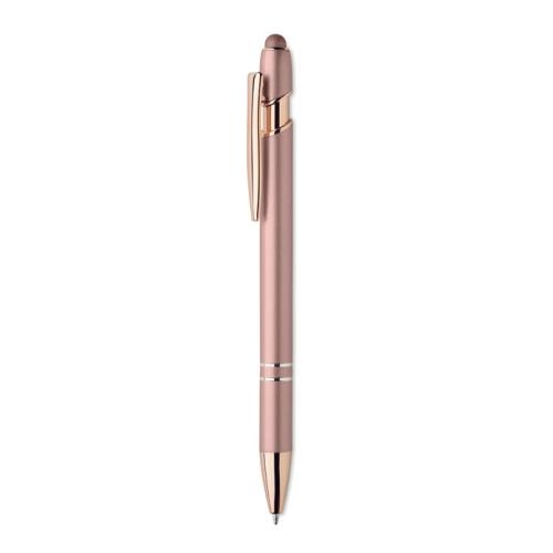 Aluminium pen Scribble beige/rood