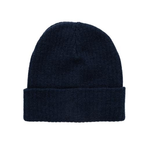 Polylana beanie met omslag sand