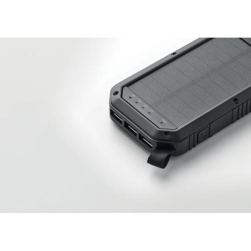 Solar-oplader 8000 mAh met zaklamp zwart