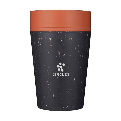 Circular&Co Recycled koffiebeker 270 ml grijs/oranje