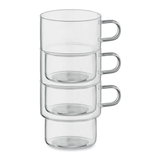 Stapelmok borosilicaatglas 300 ml transparant