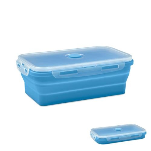 Inklapbare siliconen lunchbox Kolapso babyblauw