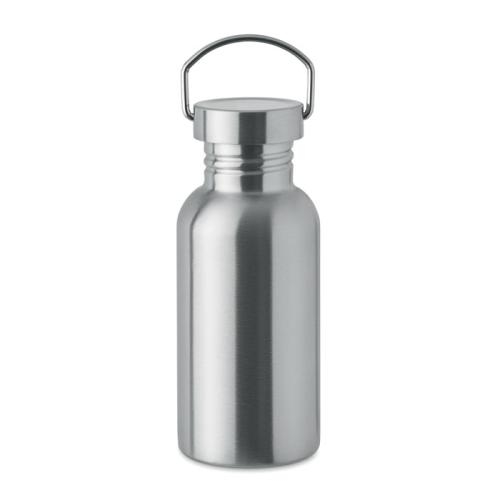 Enkelwandige fles 500 ml Florence sing mat zilver