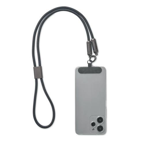 Telefoonlanyard 60W oplaadkabel Shaka zwart