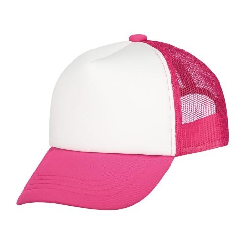 Kinder trucker cap roze/white solid