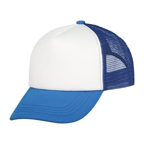 Kinder trucker cap kobalt/wit