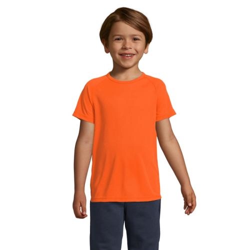 Kinder sport T-shirt 140 grams neon oranje