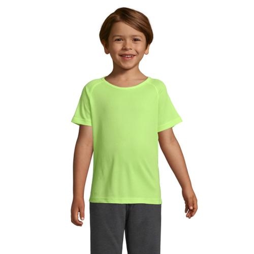 Kinder sport T-shirt 140 grams neon yellow