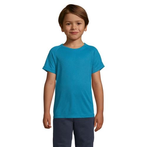 Kinder sport T-shirt 140 grams aqua