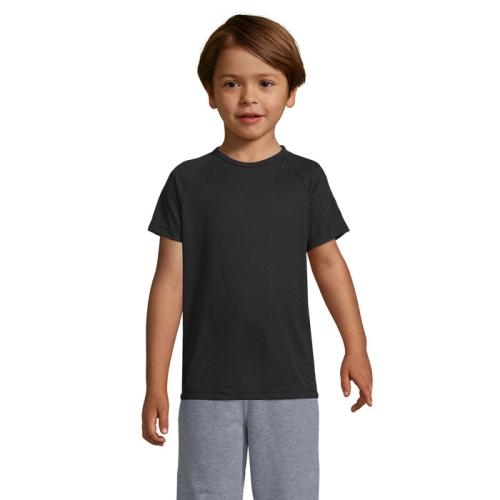 Kinder sport T-shirt 140 grams zwart