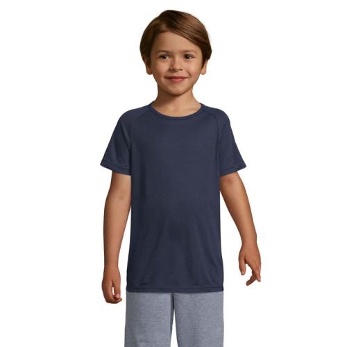 Kinder sport T-shirt 140 grams marineblauw