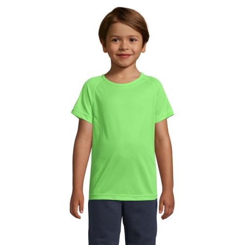 Kinder sport T-shirt 140 grams neon green