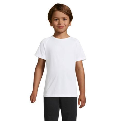 Kinder sport T-shirt 140 grams wit