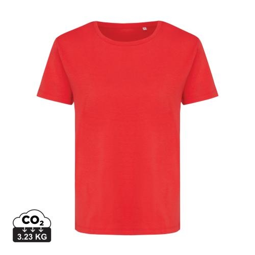 Iqoniq Yala dames gerecycled katoen T-shirt luscious red,l