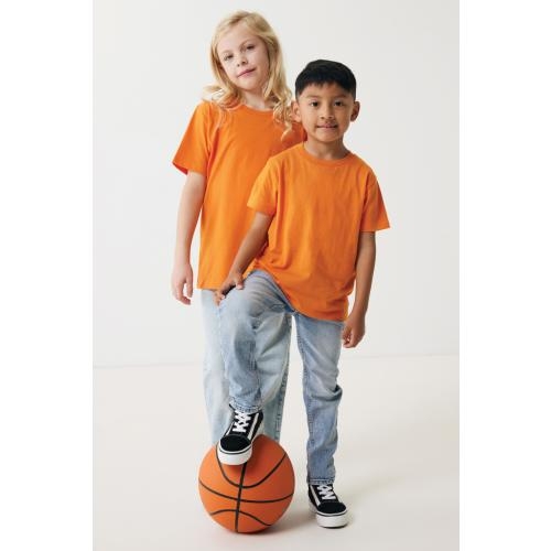 Iqoniq Koli kids gerecycled katoenen T-shirt oranje,11-12