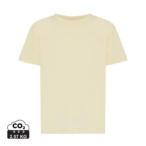 Iqoniq Koli kids gerecycled katoenen T-shirt cream yellow,11-12