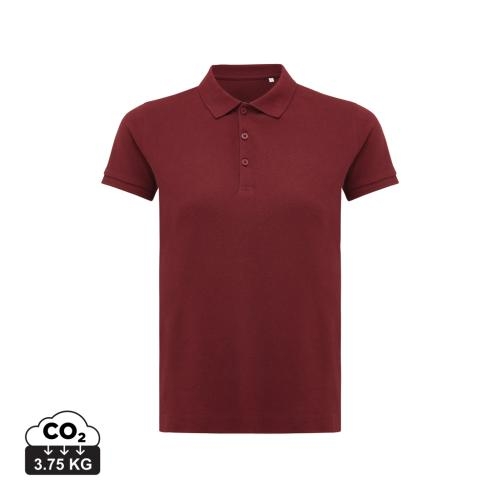 Iqoniq Yosemite dames recycled katoen pique polo bordeaux,l