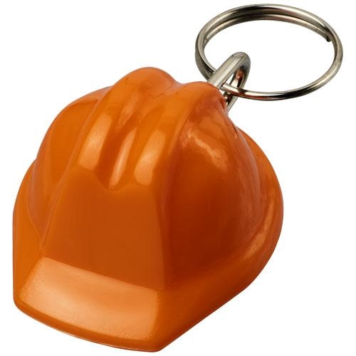 Kolt gerecyclede sleutelhanger helm oranje