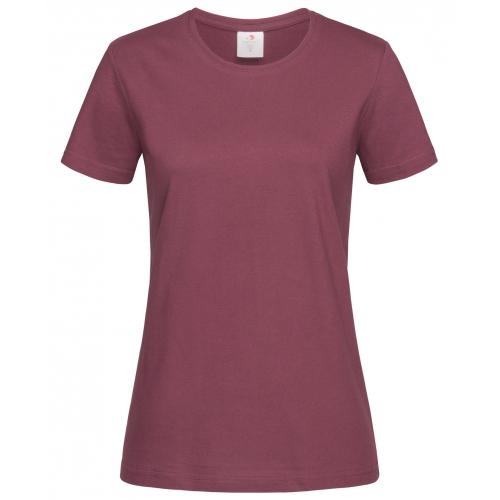 T-shirt Classic Woman burgundy red,l