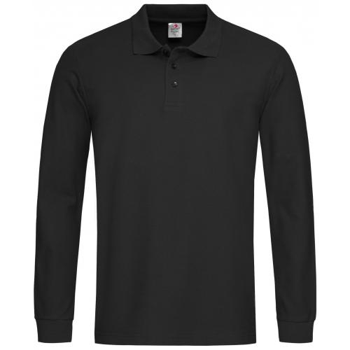 Stedman polo longsleeve black opal,l