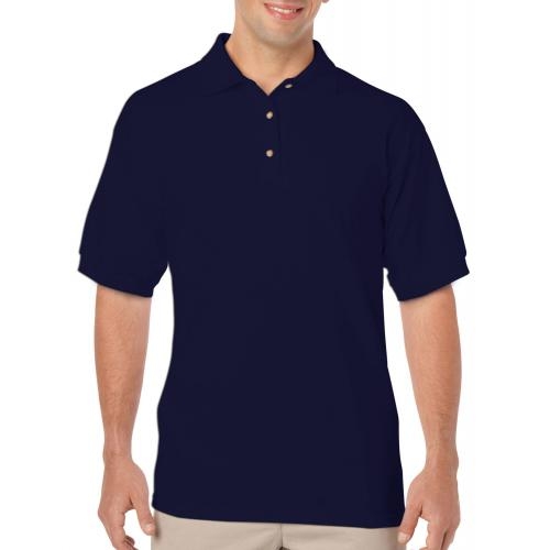 Gilden dryblend adult jersey polo navy,l