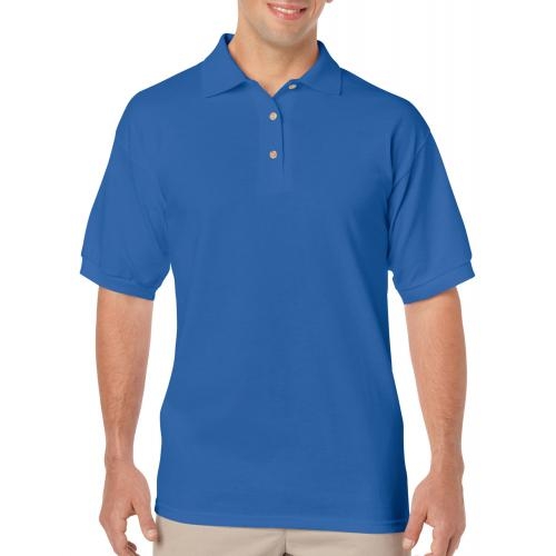 Gilden dryblend adult jersey polo royal blue,l