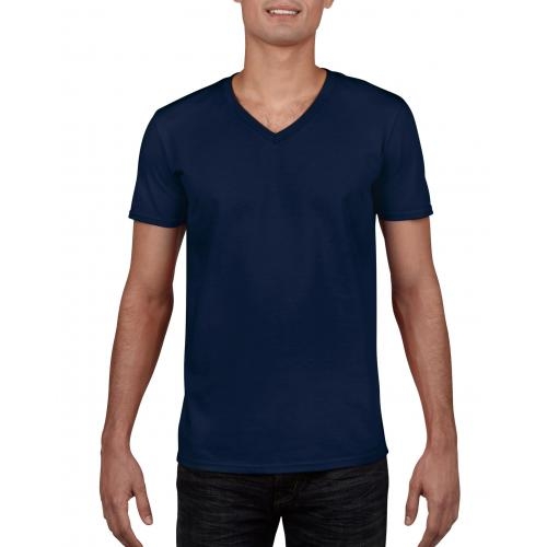 Gildan v-neck heren shirt navy,l