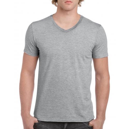 Gildan v-neck heren shirt sport grey,l