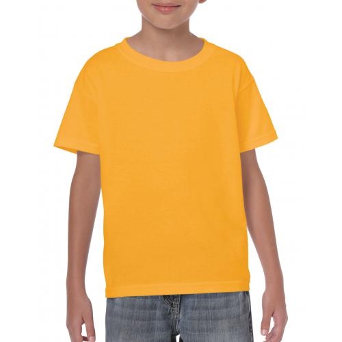 Gildan heavyweight kinder T-shirt goud,l