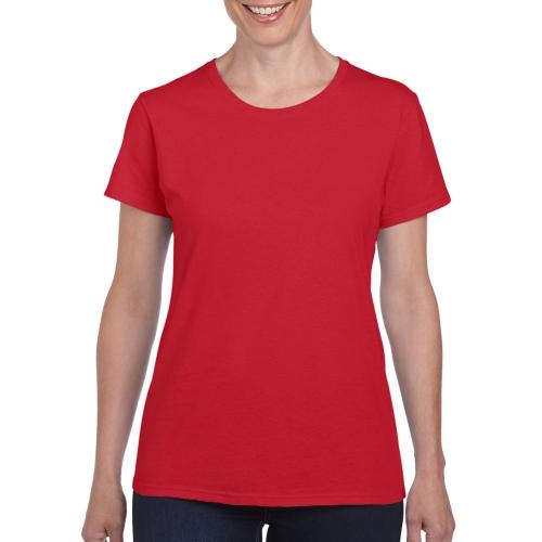 Gildan heavyweight dames shirt rood,l