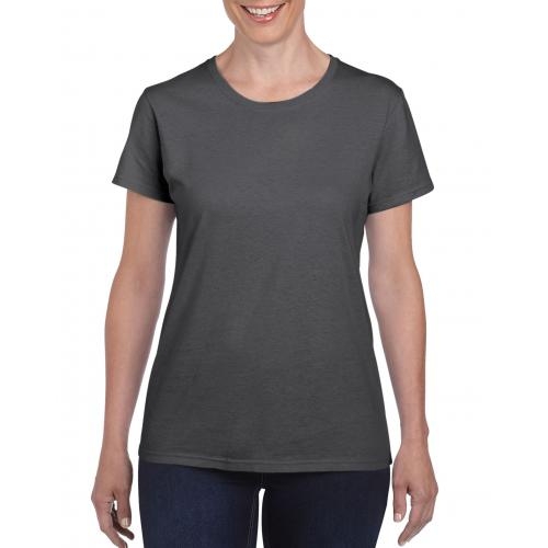 Gildan heavyweight dames shirt dark heather,l