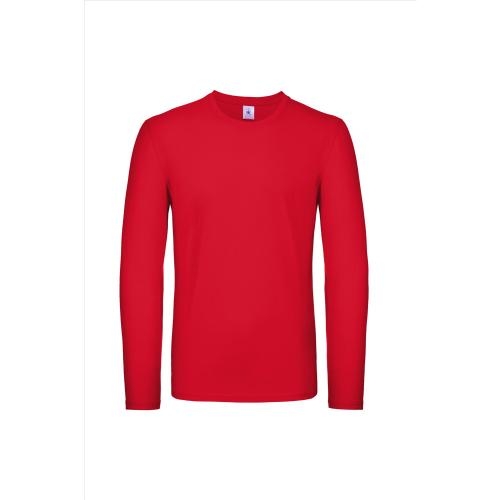 B&C #E150 Longsleeve rood,l