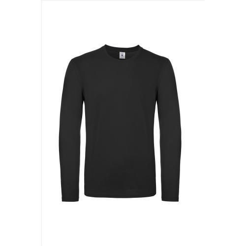 B&C #E150 Longsleeve zwart,l