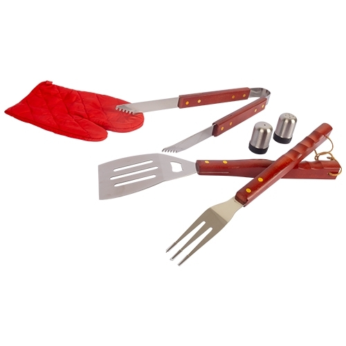 Barbecue set met schort standaard