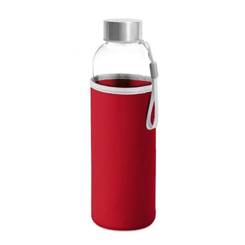 Glazen drinkfles Bestseller rood